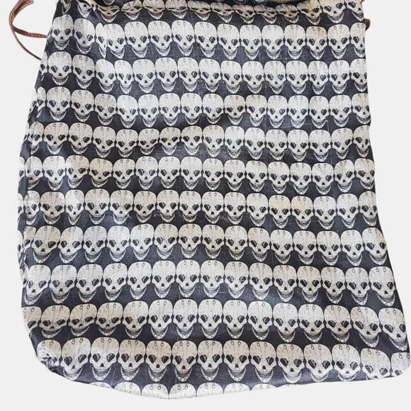 Thomas Wylde Brown Leather Studded Skull Large Hobo Bag Vintage Y2K - Picture 11 of 15